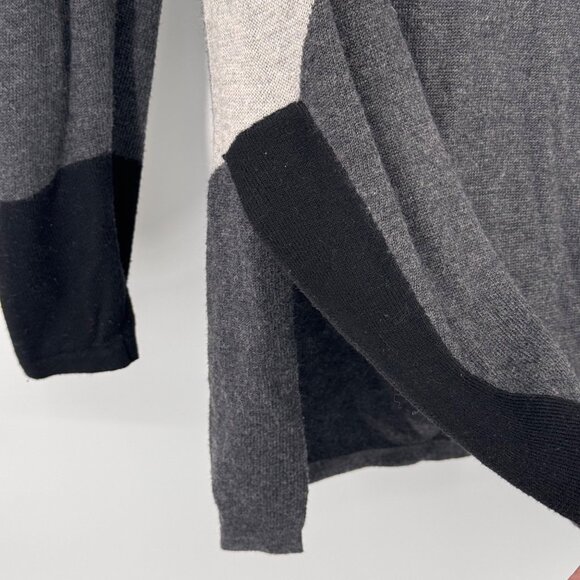 Grace Elements Womens Gray Black Colorblock Cowl Neck Sweater size large - Picture 6 of 12